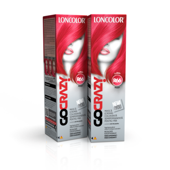Pachet promo: Crema de par coloranta semi-permanenta fara amoniac Loncolor GoCrazy R66 GoRed, 100 ml x 2 bucati Pachet promo: Crema de par coloranta semi-permanenta fara amoniac Loncolor GoCrazy R66 GoRed, 100 ml x 2 bucati
