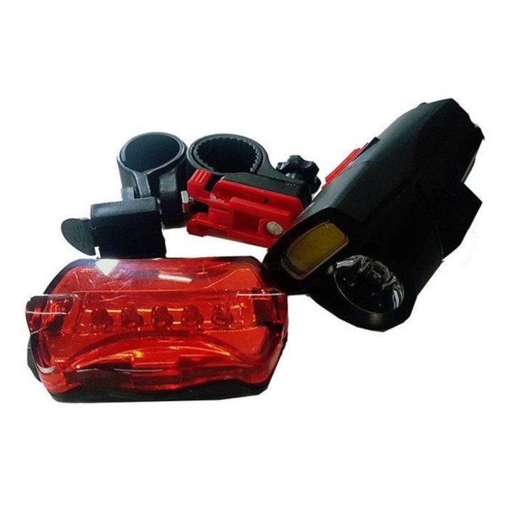 LED фенер KK-B26, За колело, Велосипед, Заден стоп, 5W, 2 бр., Комплект