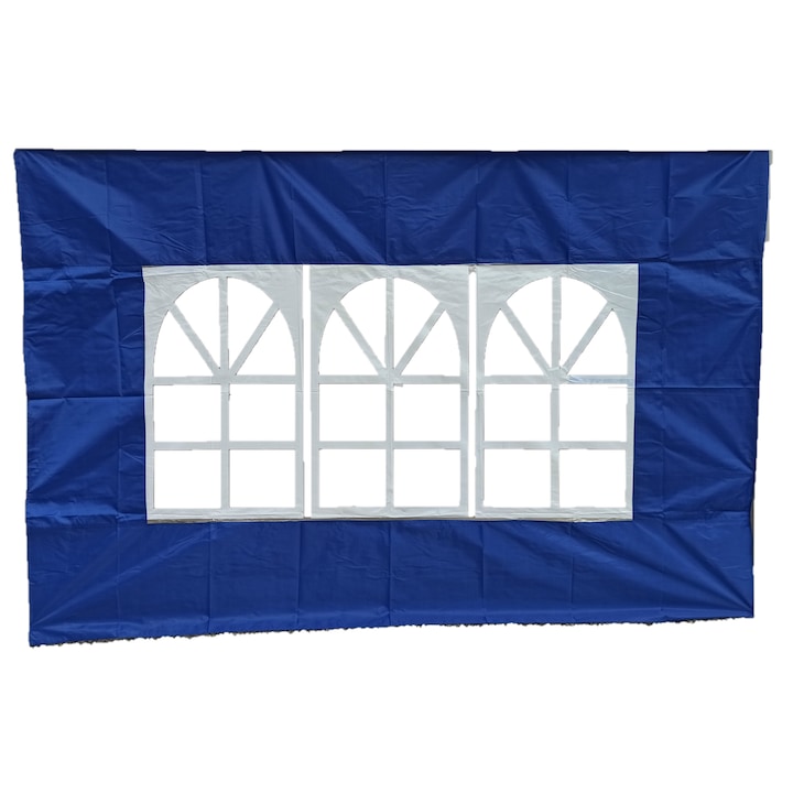 Monivel 3m ablakos oldalfal kék oldalponyva rendezvény sátorhoz tépőzáras