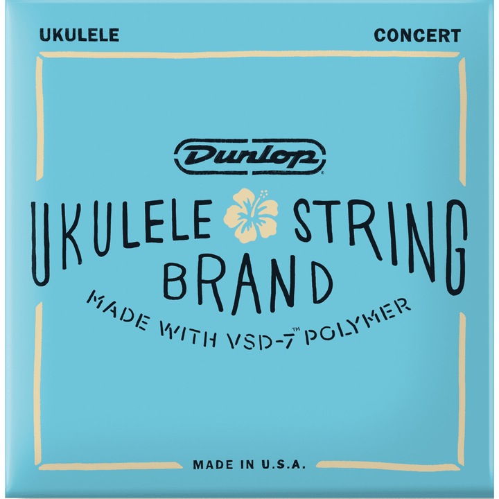 Set 4 corzi ukulele concert, Dunlop, Nailon, Tensiune medie