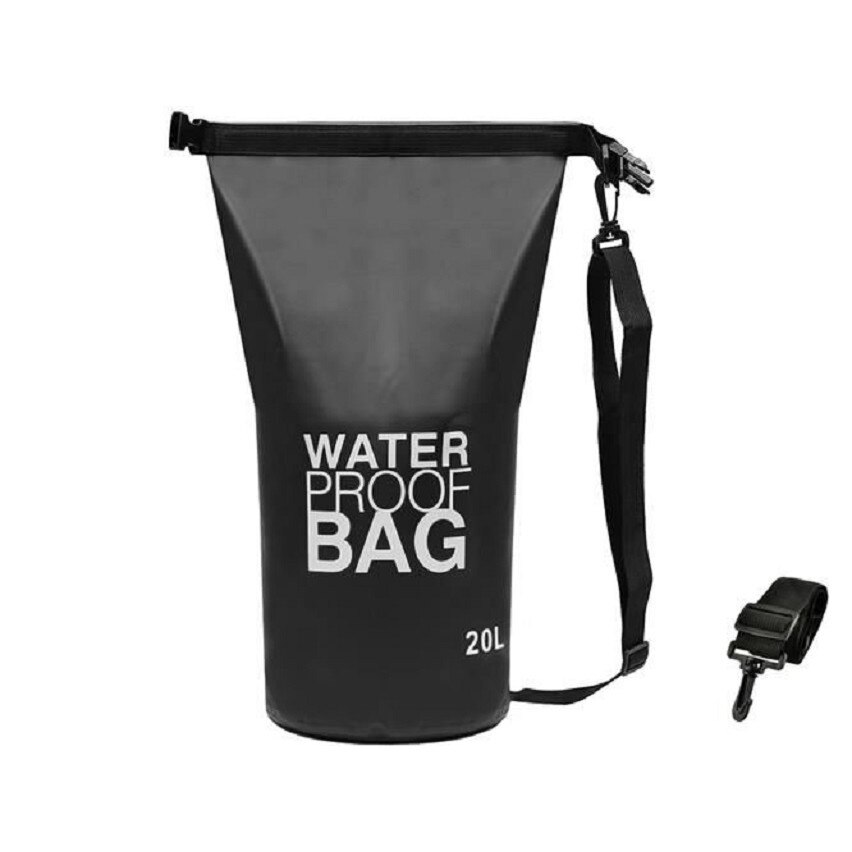 Geanta impermeabila de mare Dry-Bag 20 litri 55 x 37cm neagra