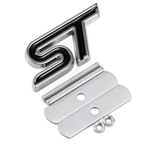 Emblema ST gratar auto Ford, argint