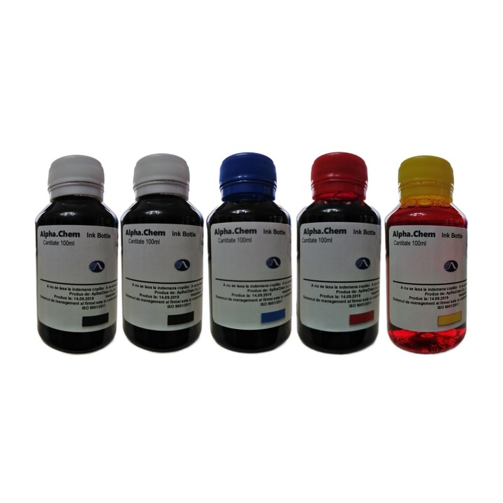 Pachet Flacon Cerneala AlphaChem HP (302) 2x100ml F6U66AE Negru 1x100ml F6U65AE Cyan 1x100ml F6U65AE Magenta 1x100ml F6U65AE Galben