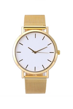 Ceas de dama Cristalini, curea metalica aurie din otel inoxidabil, masura reglabila Ceas de dama Cristalini, curea metalica aurie din otel inoxidabil, masura reglabila