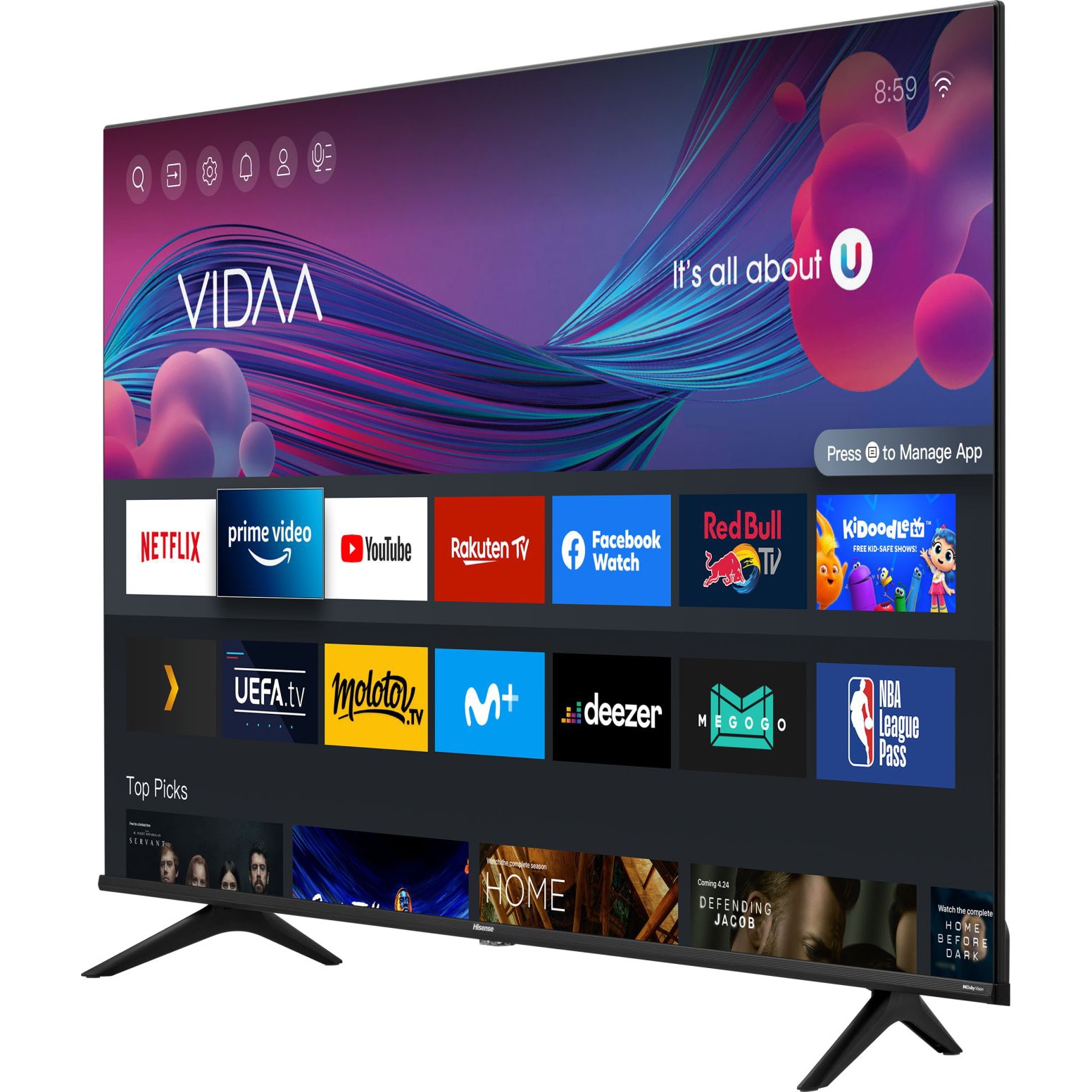 Смарт LED телевизор Hisense 50A6BG, 126 см, 4K Ultra HD - eMAG.bg