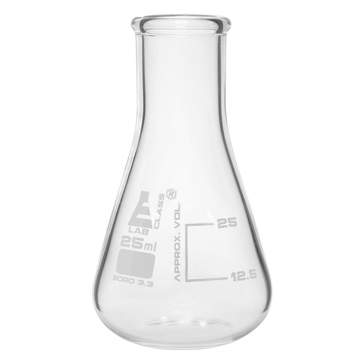 Ерленмайерова колба с широко гърло, 25 мл