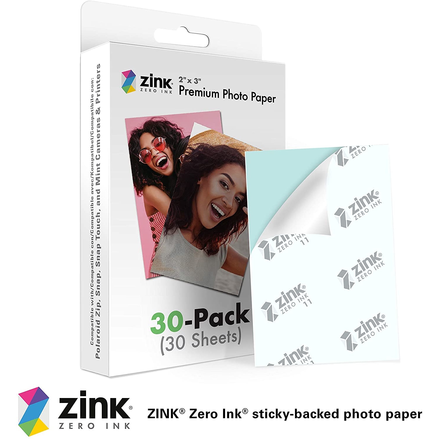 Polaroid PL2X3SPARTY Colorful & Decorative Party Stickers for 2x3 Photo Paper, Colorful