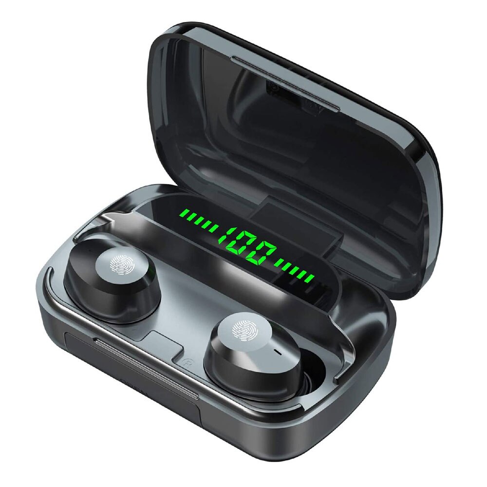 Casti SIKS® Bluetooth V5.1, TWS, Cutie de Incarcare, Control Tactil, Universal, Negru