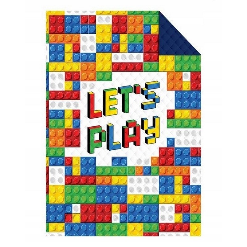 Cuvertura de Pat decorativa Detexpol, model Lego, 170x210, Multicolora