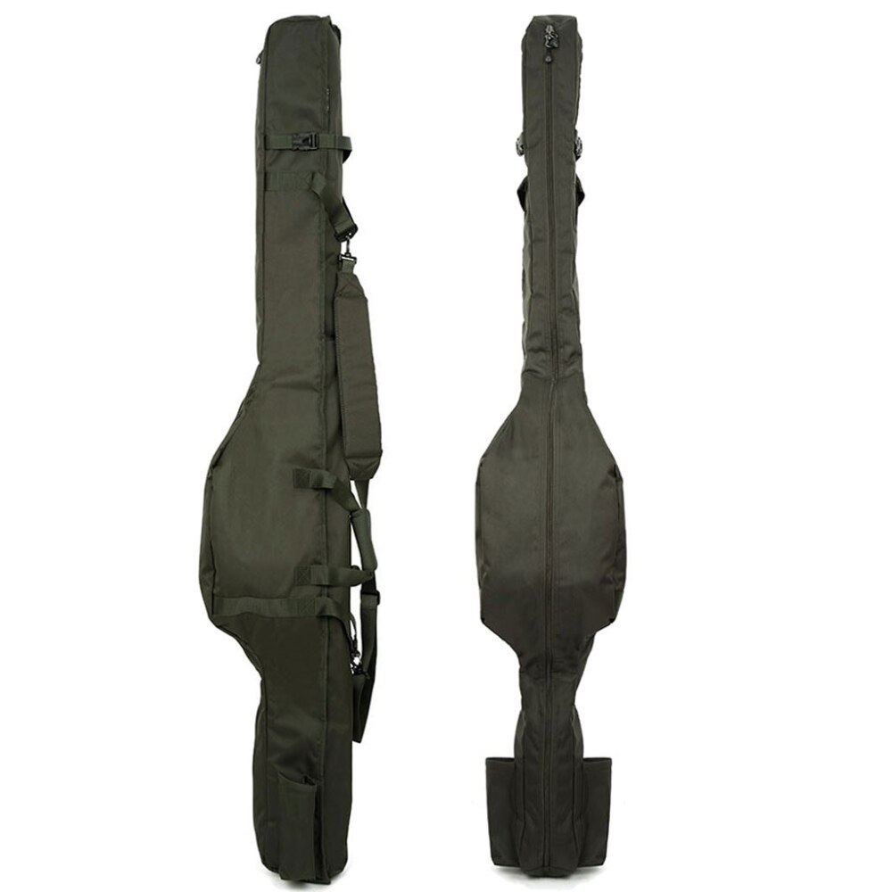 Husa lanseta Daiwa, Buzunar suprapus, Curea detajabila, Poliester, Verde