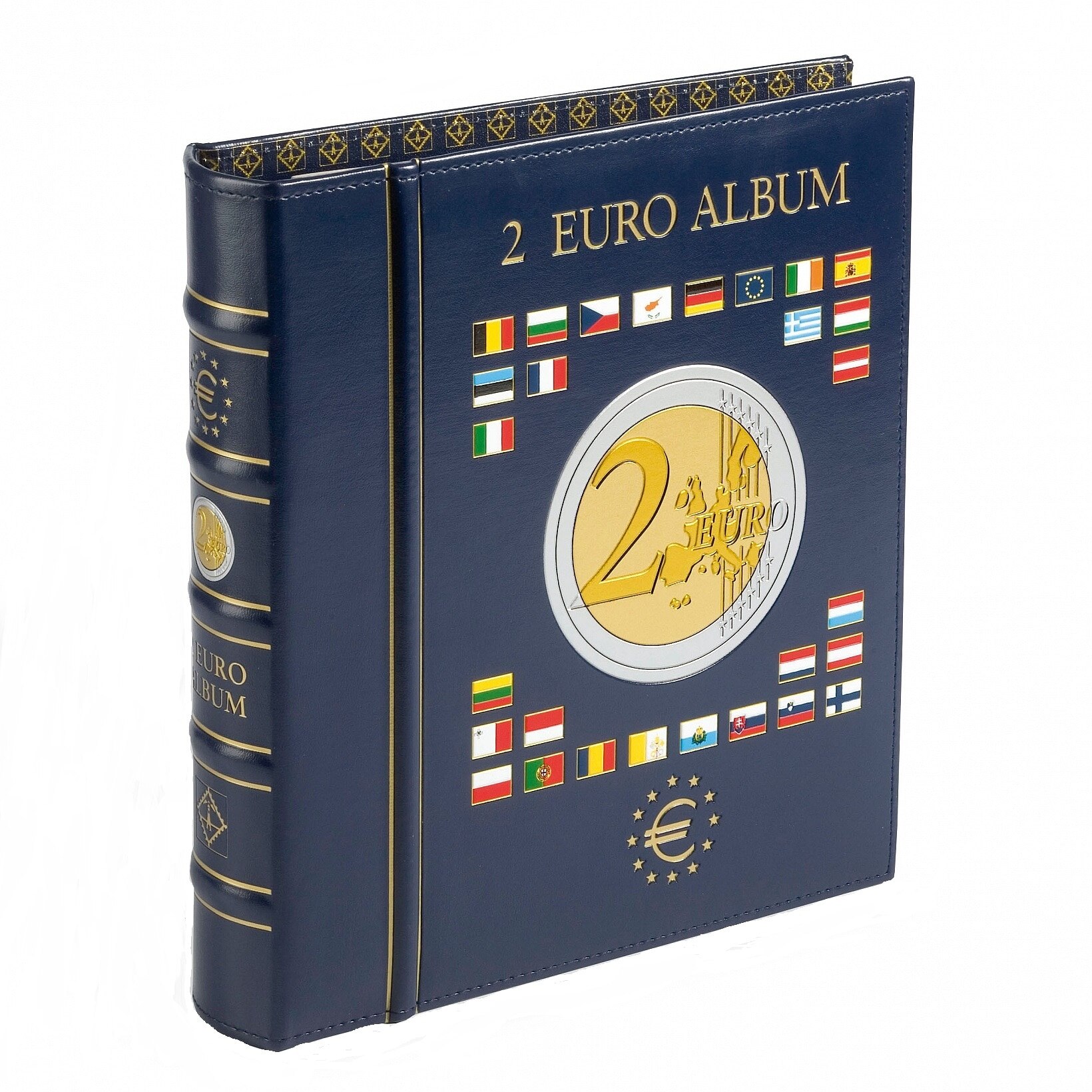 Album pentru monede de 2 euro VISTA-341017 ( 4 foi neutre) inclus etui albastru