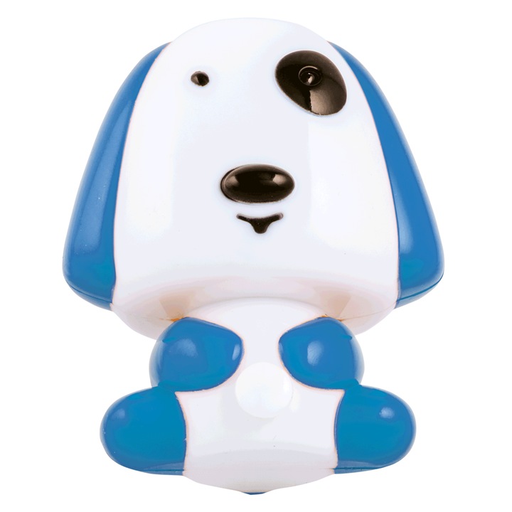 Puppy LED éjszakai lámpa, 4x0,1W, kék színű, 79x60 mm