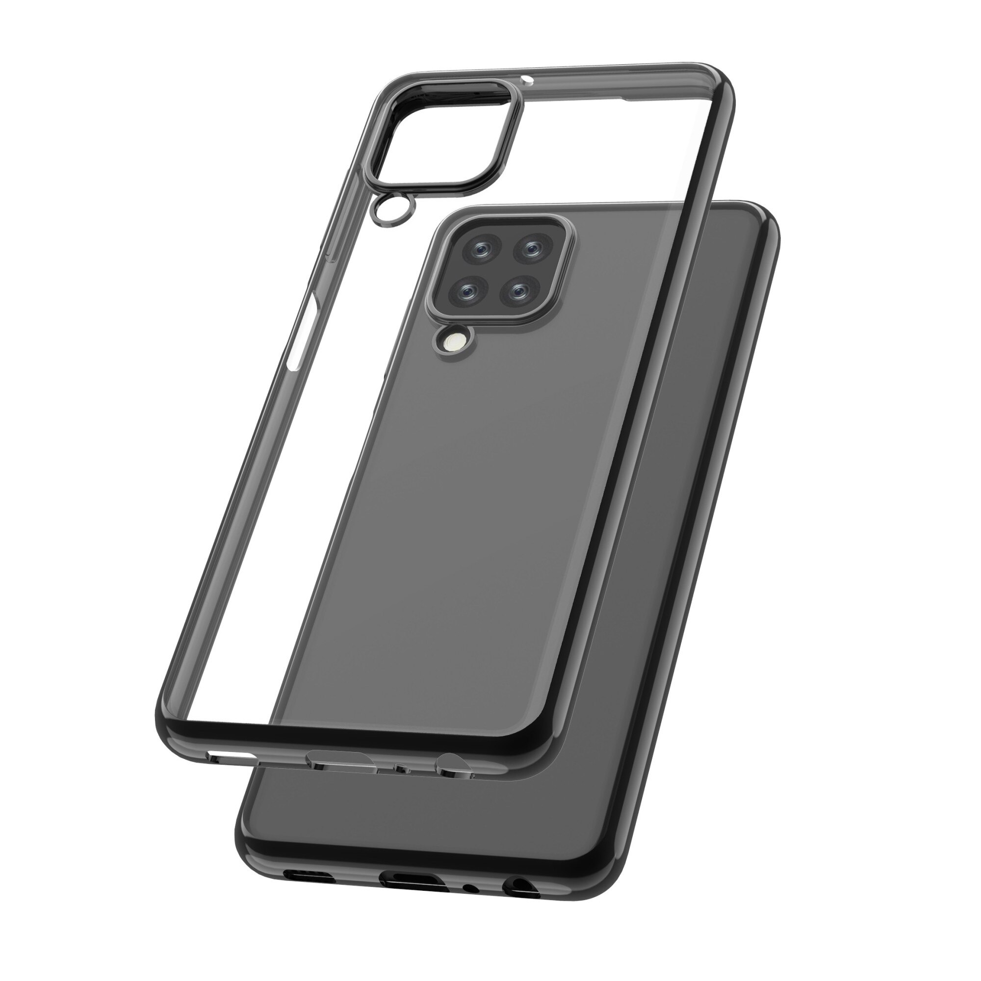 Capac Protectie Spate Cellara Colectia Electro Pentru Samsung Galaxy A22 - Negru