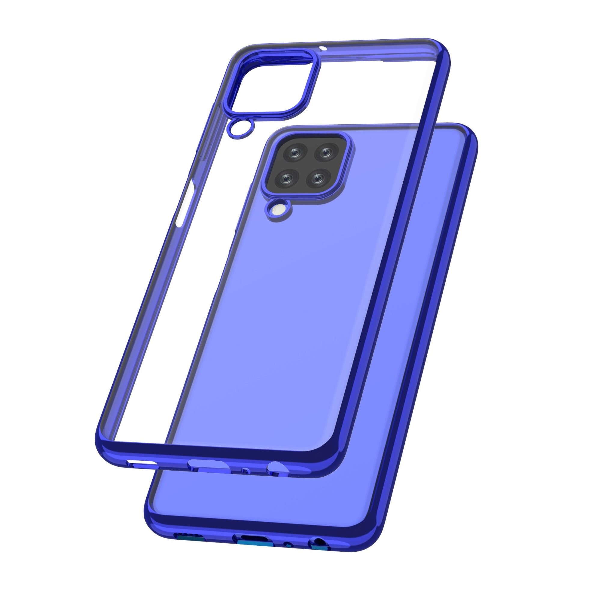 Capac Protectie Spate Cellara Colectia Electro Pentru Samsung Galaxy A22 - Albastru