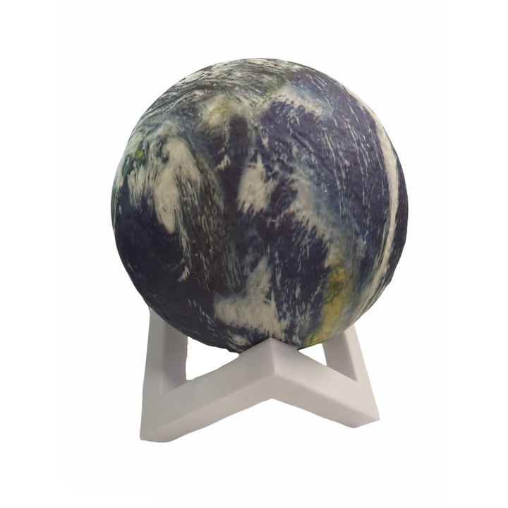 Lampa decorativa SIKS® model Terra cu stand de plastic, pentru camera copilului, dormitor, birou, 13 cm