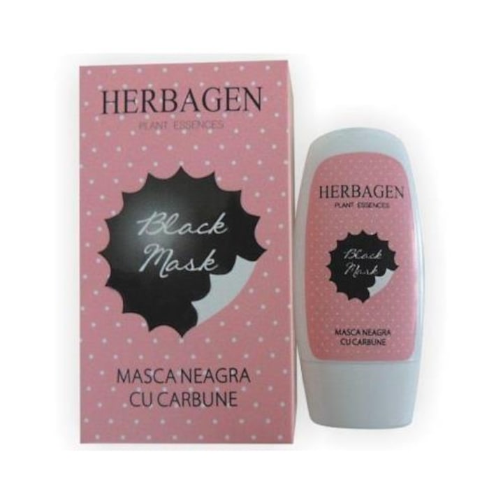 Masca neagra cu carbune,Black Mask, 50 g, Herbagen