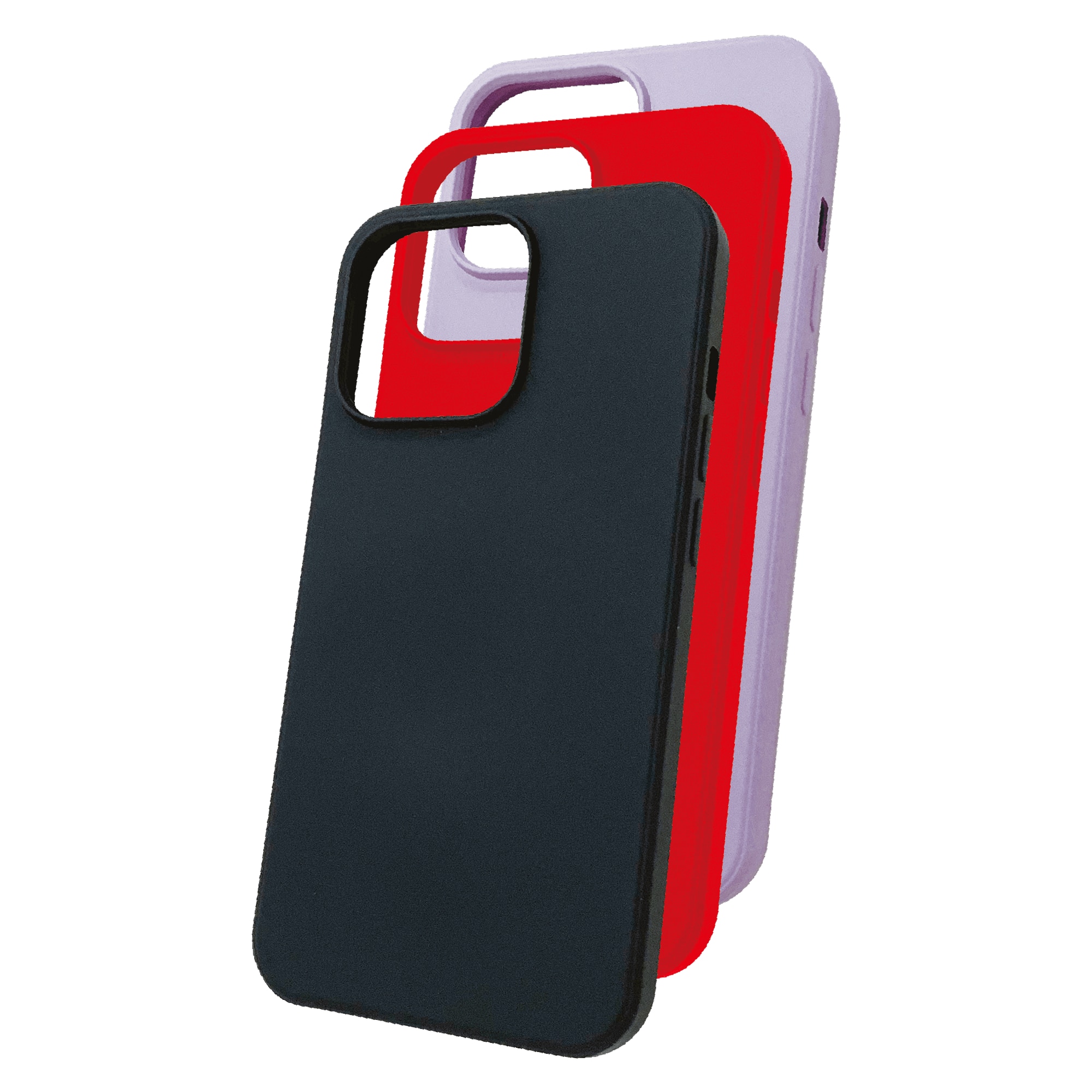 Set 3 huse premium JT Berlin Pankow Soft pentru Apple iPhone 13 Mini, black/red/purple