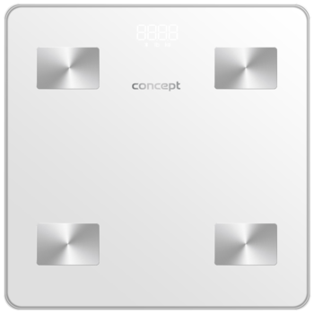 Cantar corporal de diagnostic cu aplicatie Ios & Android Concept VO4000, 180 kg, display Led, masoara 13 parametri, valoare minima de masurare 0.2 kg, BMI, BMR, alb Cantar corporal de diagnostic cu aplicatie Ios & Android Concept VO4000, 180 kg, display Led, masoara 13 parametri, valoare minima de masurare 0.2 kg, BMI, BMR, alb