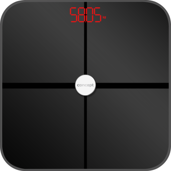 Cantar corporal de diagnostic cu aplicatie Ios & Android Concept VO4011, 180 kg, display Led ,masoara 13 parametrii, valoare minima de masurare 0.2 kg, BMI, BMR, negru, tehnologie ITO Cantar corporal de diagnostic cu aplicatie Ios & Android Concept VO4011, 180 kg, display Led ,masoara 13 parametrii, valoare minima de masurare 0.2 kg, BMI, BMR, negru, tehnologie ITO