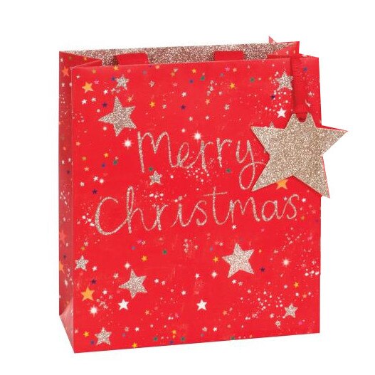 Punga cadou - Merry Christmas Stars, Cu model