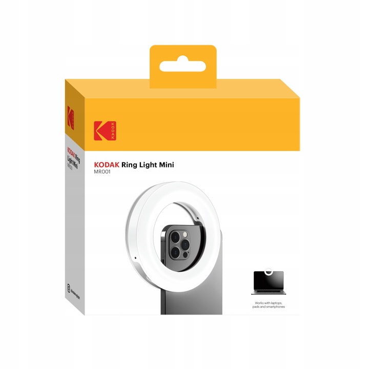 Kodak RM001 kör alakú lámpa, 10 cm átmérőjű, telefonhoz, Selfie