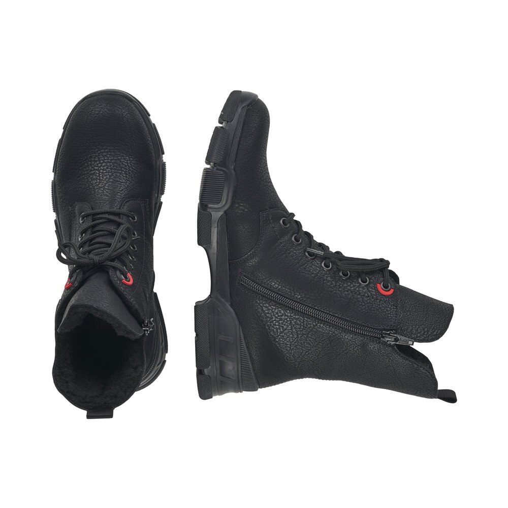 Ghete dama casual, piele ecologica, X4405-00 14125, Negru