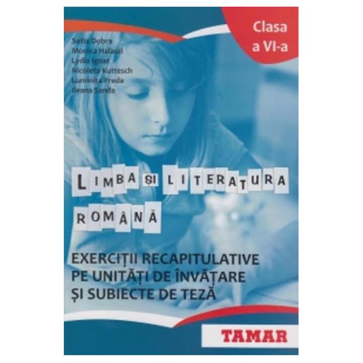 Limba si Literatura Romana, Exercitii recapitulative pe unitati de invatare si subiecte de teza, Clasa a VI-a, Sofia Dobra, Monica Halaszi