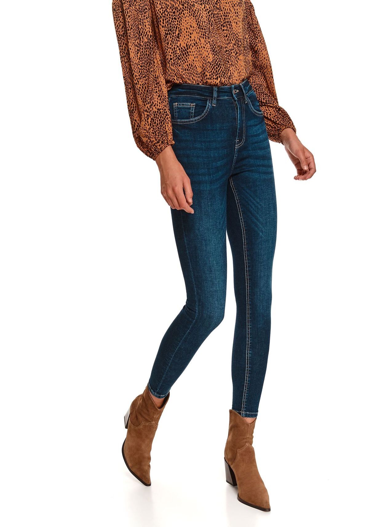 Pantaloni femei, TOP SECRET, SSP3861, Albastru inchis