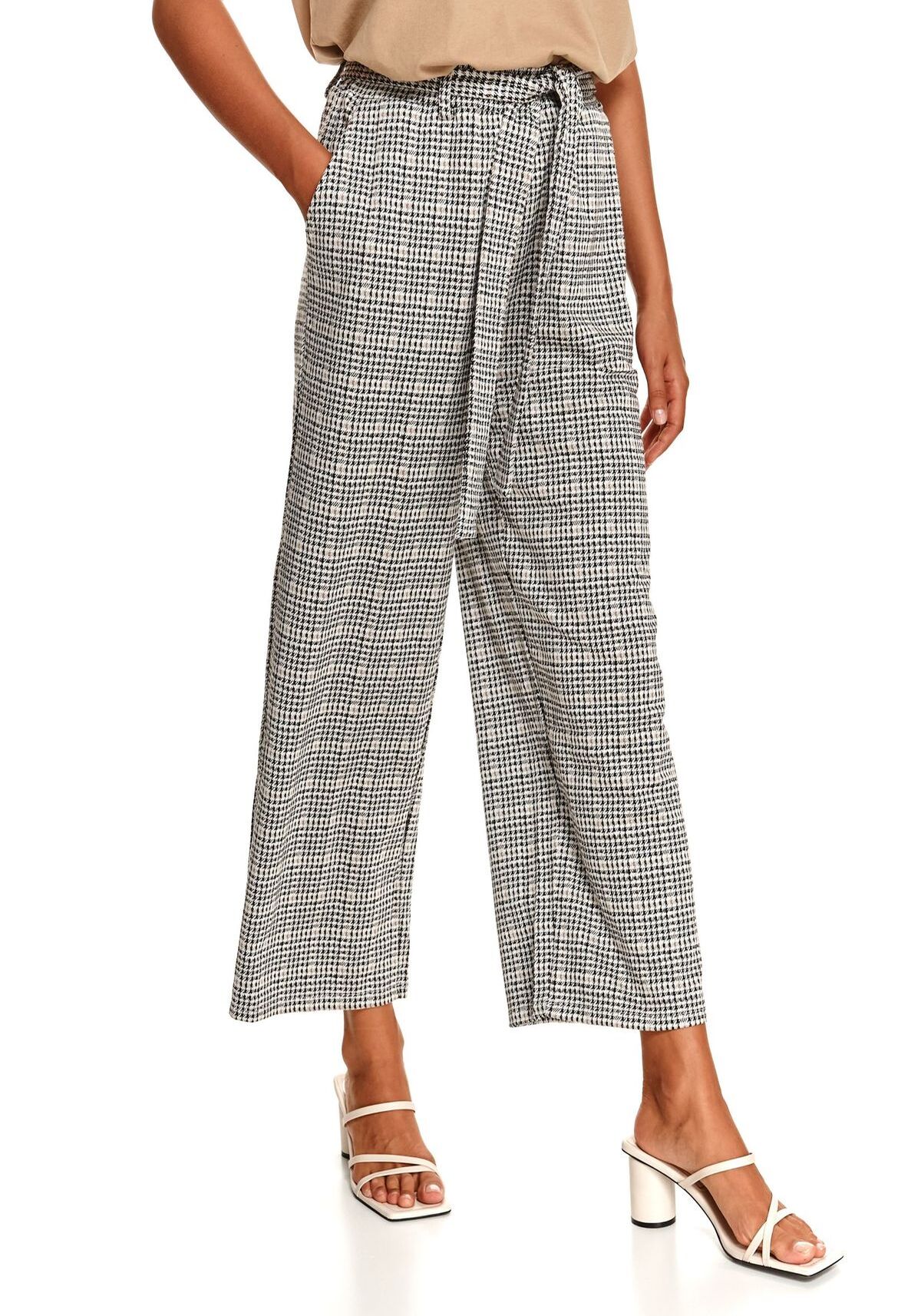 Pantaloni 3/4 femei, TOP SECRET, SSP3846, Negru, 38