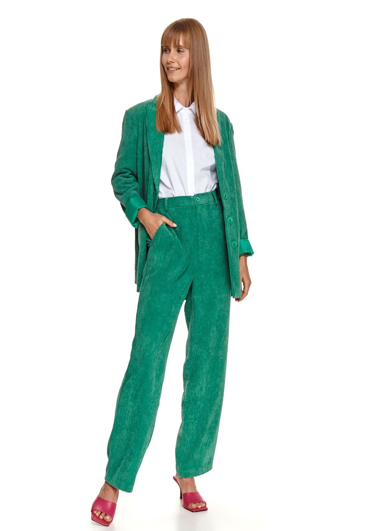 Pantaloni femei, TOP SECRET, SSP3936, Verde