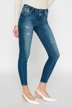 Only, Blugi crop slim fit Lisa, Albastru inchis Only, Blugi crop slim fit Lisa, Albastru inchis