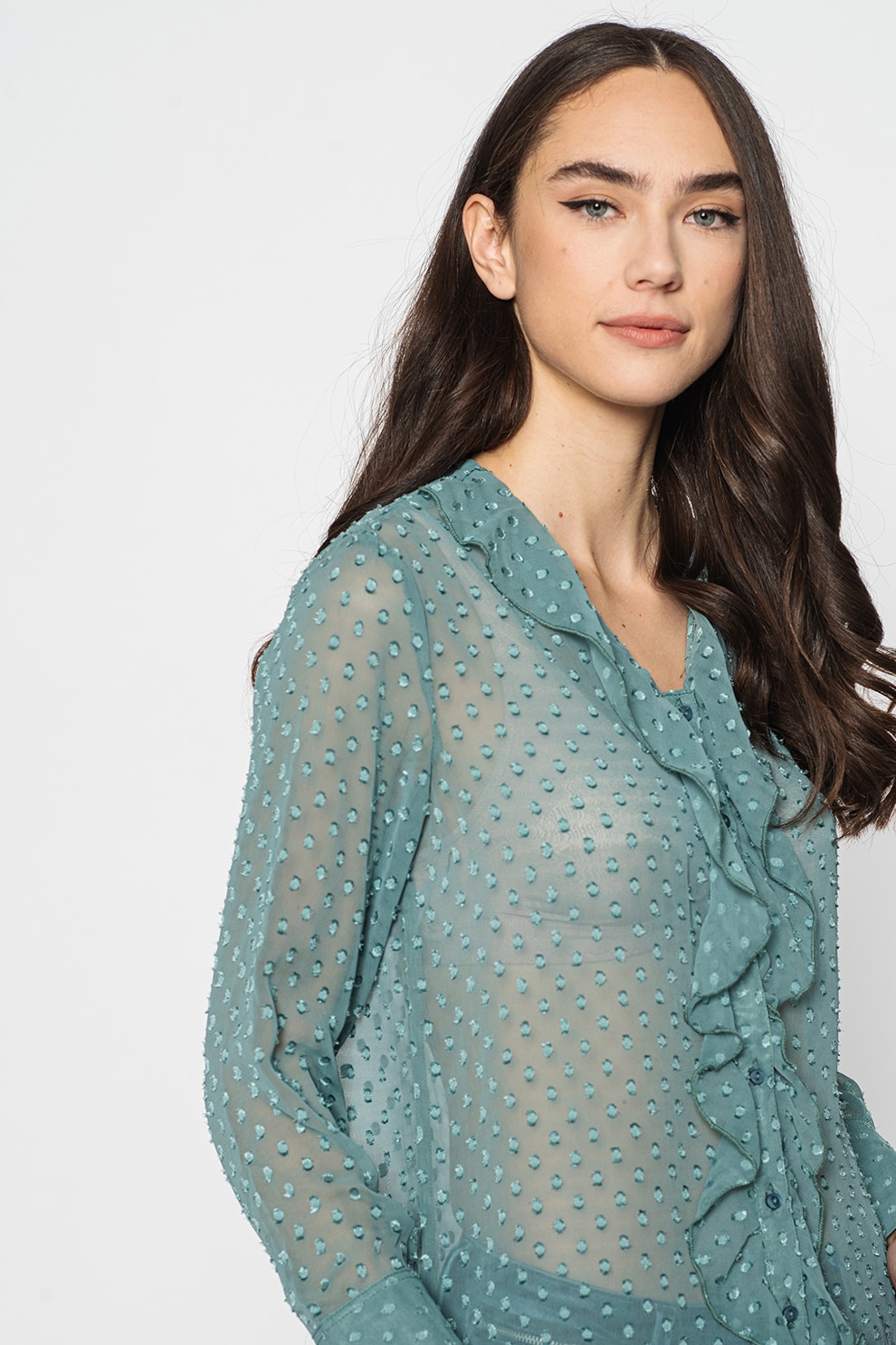 Only, Camasa cu aspect texturat Gaya, Albastru petrol