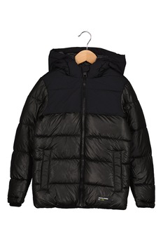 Jack&Jones, Geaca cu vatelina, gluga si segment contrastant Venus, Negru, 152 CM Jack&Jones, Geaca cu vatelina, gluga si segment contrastant Venus, Negru, 152 CM