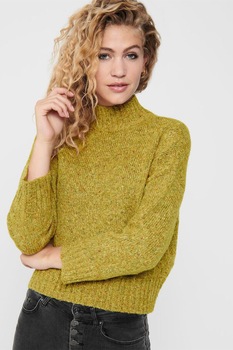 Only, Pulover cu maneci cazute Tata, Galben mustar Only, Pulover cu maneci cazute Tata, Galben mustar