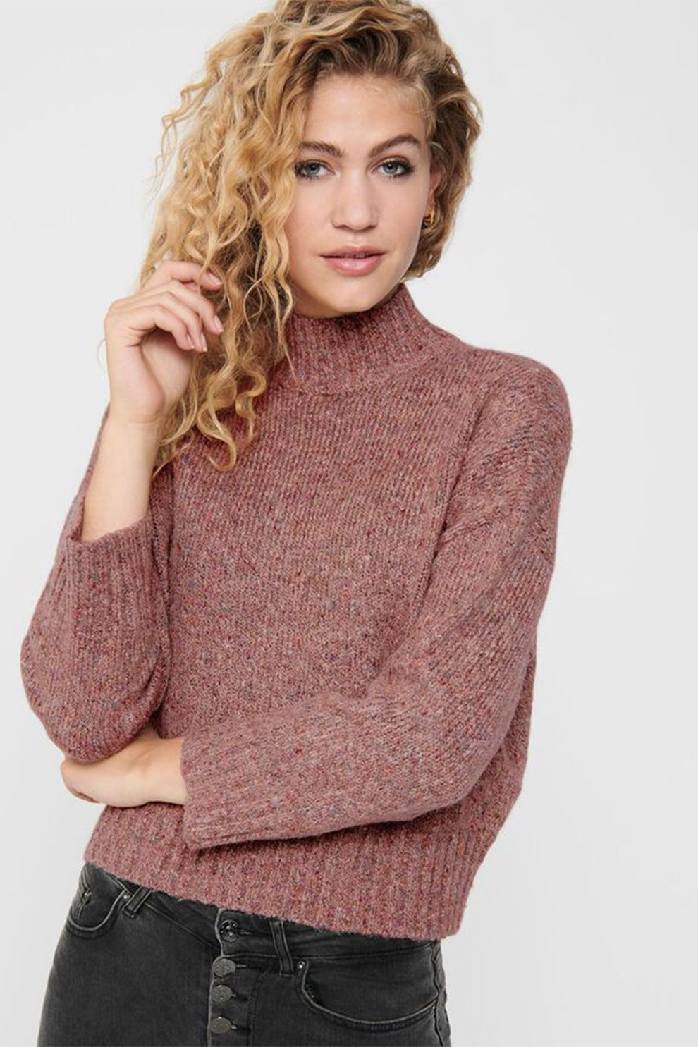 Only, Pulover cu maneci cazute Tata, Rosu stins