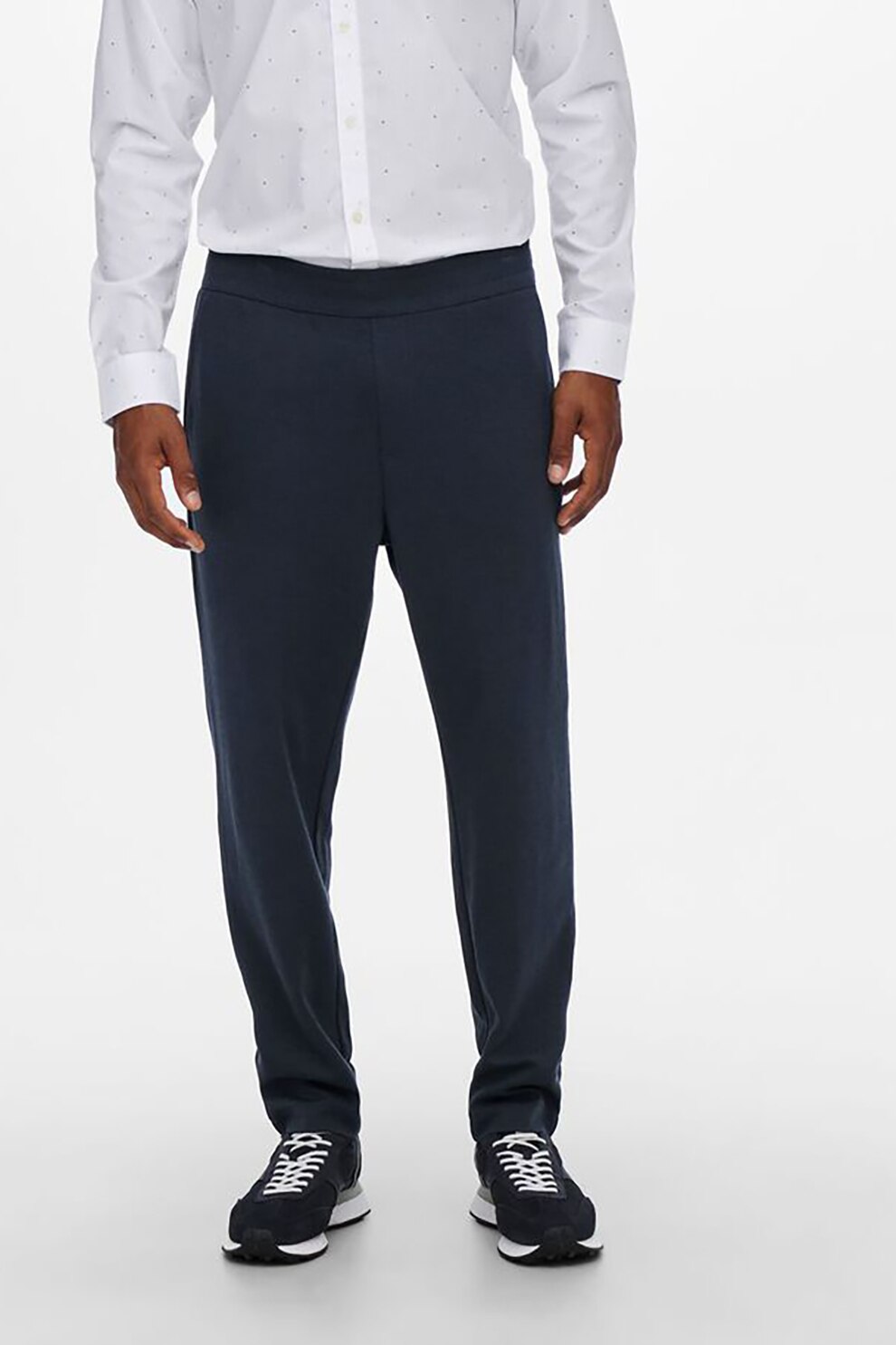 Only & Sons, Pantaloni sport din amestec de bumbac cu buzunare, Bleumarin