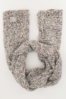 Only & Sons, Fular tricotat din amestec de lana, Gri/Alb/Purpuriu Only & Sons, Fular tricotat din amestec de lana, Gri/Alb/Purpuriu