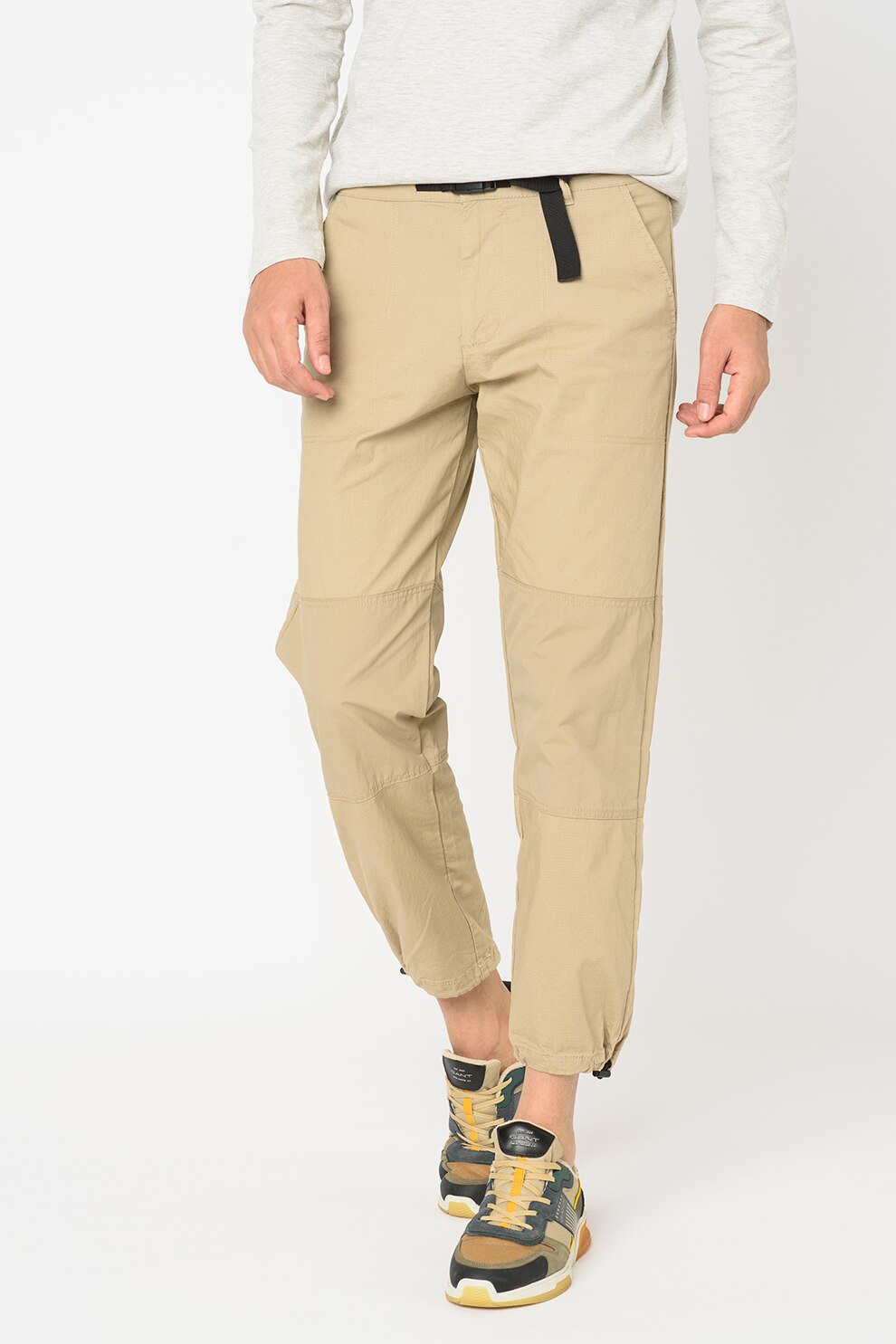 Jack&Jones, Pantalono jogger crop Kane, Maro camel/Kaki