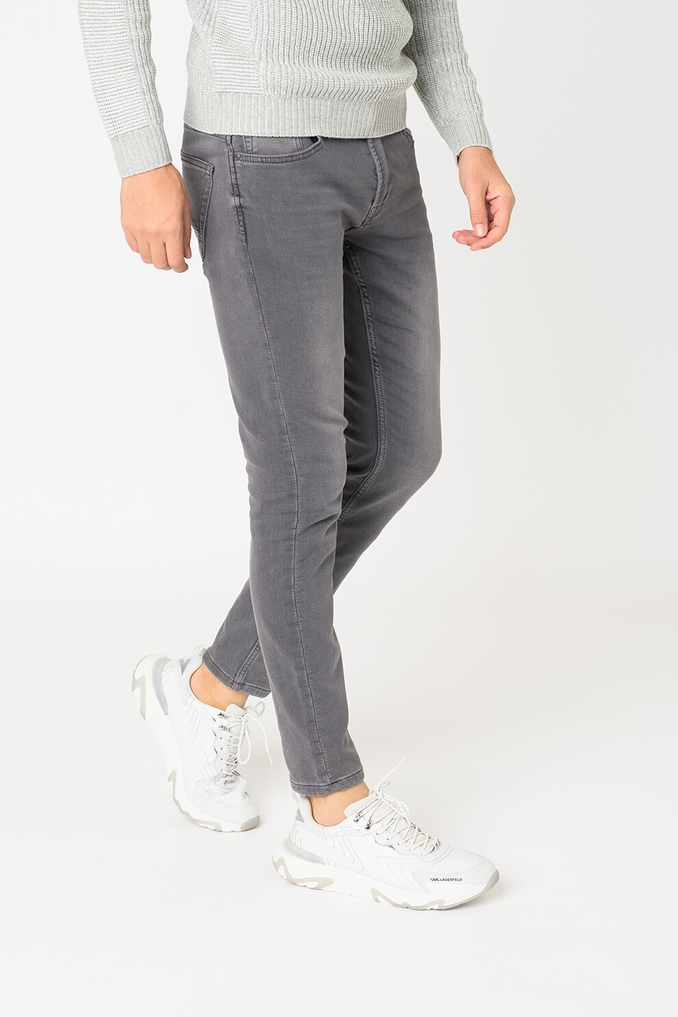 Only & Sons, Blugi slim fit Loom, Gri inchis, W33-L34