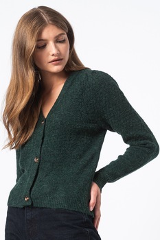 JdY, Cardigan din amestec de lana Zizak, Verde englez JdY, Cardigan din amestec de lana Zizak, Verde englez