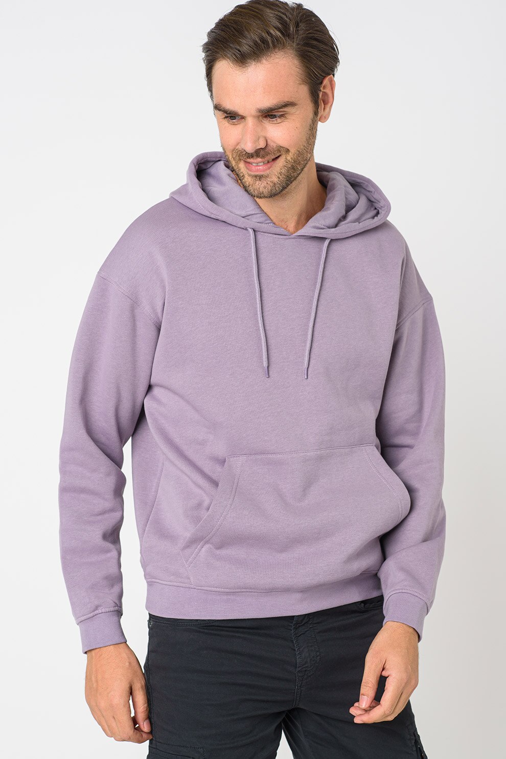 Jack&Jones, Hanorac cu buzunar kangaroo Brink, Lila prafuit