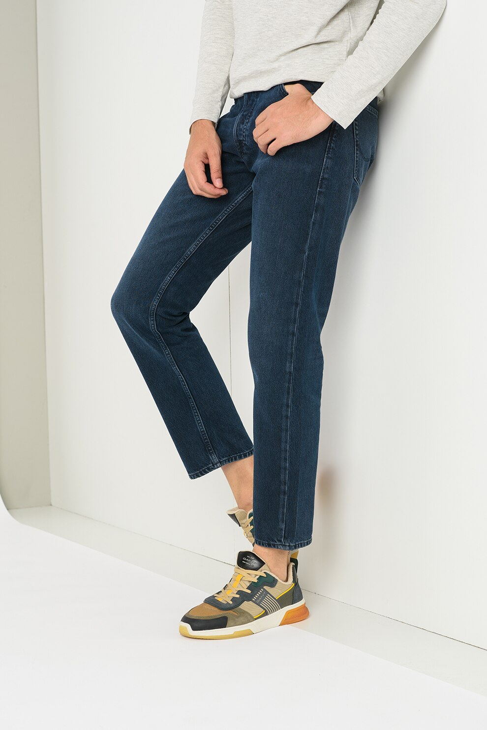 Jack&Jones, Blugi regular fit Chris, Albastru inchis