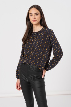 JdY, Bluza cu decolteu rotund, Bleumarin/Oranj JdY, Bluza cu decolteu rotund, Bleumarin/Oranj