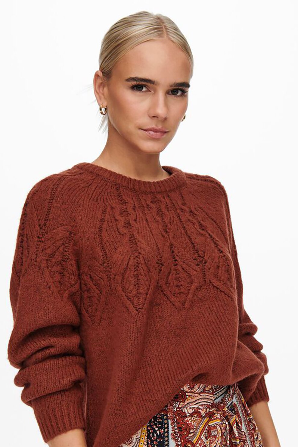 Only, Pulover cu model torsade, Coniac
