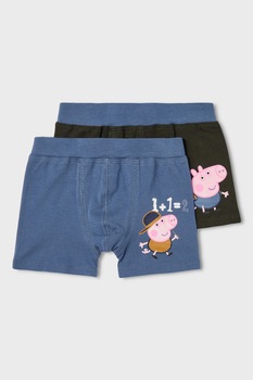 NAME IT, Set de boxeri cu desene, 2 perechi, Albastru inchis/Negru NAME IT, Set de boxeri cu desene, 2 perechi, Albastru inchis/Negru