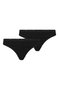 Vero Moda, Set de chiloti tanga, 2 perechi, Negru Vero Moda, Set de chiloti tanga, 2 perechi, Negru