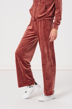 Only, Pantaloni sport cu aspect catifelat Rebel, Rosu stins Only, Pantaloni sport cu aspect catifelat Rebel, Rosu stins