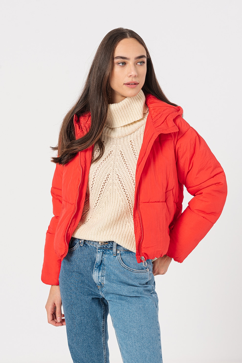 Only, Geaca bufanta Ziggy, Rosu vermilion