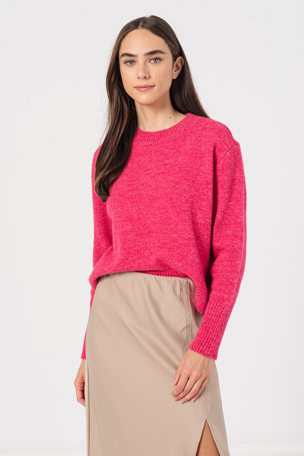 Only, Pulover cu maneci cazute Kendra, Roz aprins, S