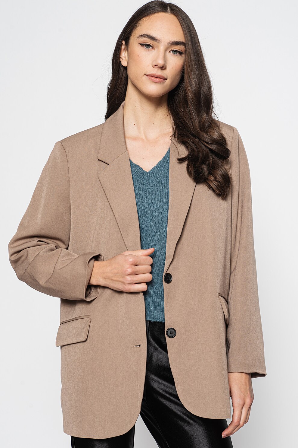 Vero Moda, Sacou lejer cu revere, Taupe